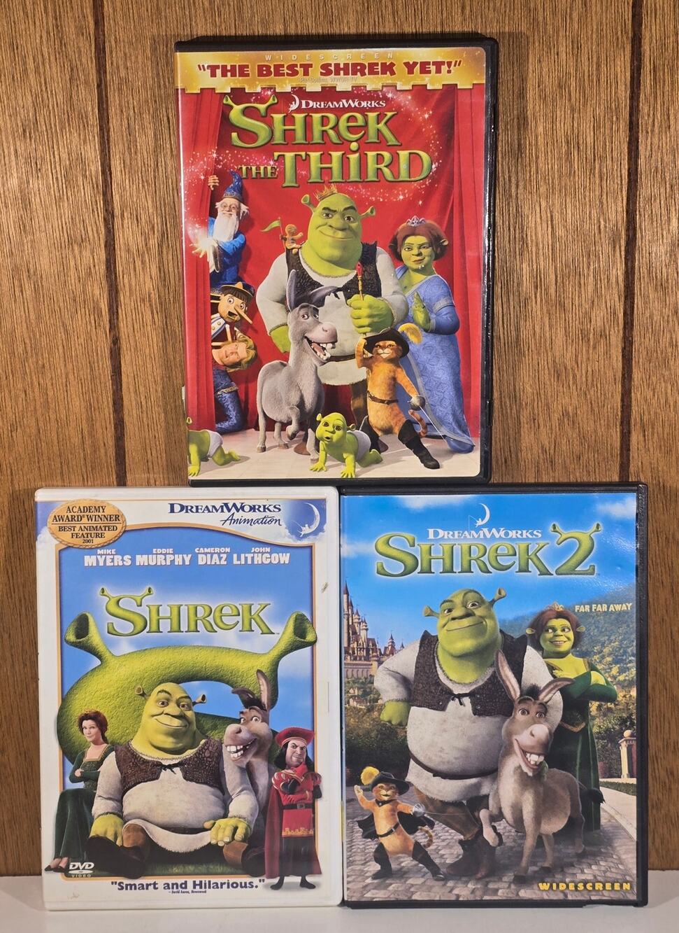 DreamWorks Shrek DVD Lot 3 Movies Shrek Shrek 2 Shrek The Third